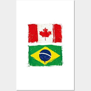 Canadian and Brazilian Flag Posters and Art